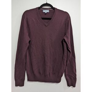 Bonobos extra fine merino wool plum V-neck sweater size xs